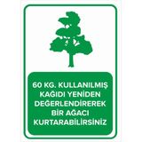 Renkli Reklam Kullanılmış Kağıdı Yeniden Değerlendirme Levhası (Sac Malzeme) - 35 x 50 Cm