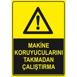 Renkli Reklam Makine Koruyucularını Takmadan Çalıştırma Levhası (Sac Malzeme) - 25 x 35 Cm