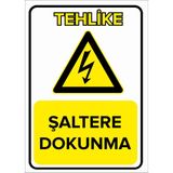 Renkli Reklam Şaltere Dokunma Levhası (Sac Malzeme) - 35 x 50 Cm
