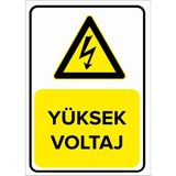 Renkli Reklam Yüksek Voltaj Levhası (Sac Malzeme) - 35 x 50 Cm