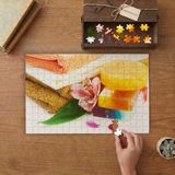 Renkli Sabunlar- Çiçekler Tasarımı 240 Parça Ahşap Puzzle Ahşap Kutuda MP00564