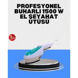 Renkli Seyahat Buharlı Ütü, Kırışıklık Giderici ve Pratik Kullanım - Açık Bej