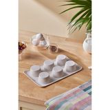 Renkli Silikon Muffin Kalıbı 6'lı, 30 Cm, Kullanışlı ve Dayanıklı Ürün - Seçenek 1 - Antrasit