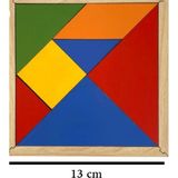 renkli tangram mukavva karton zeka oyunu 7 parça 13x13cm 9lu paket