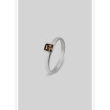 Renkli Taşlı 18 Ayar Beyaz Altın Kaplama Gümüş Yüzük