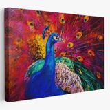 Renkli Tavus Kuşu, Modern Sanat Dekoratif Kanvas Tablo, Duvar Dekoru 1112