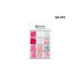 Renkli Tırnak Taşı Seti 12'Li Nail Art Süsleme Parlak Kristal Boncuk Seti