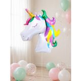 Renkli Unicorn Folyo Balon – Kız Çocuk Doğum Günü Süsü 100 cm