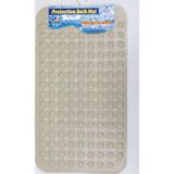 Renkli Ürün Dikdörtgen Delikli Kabartma Silikon Kaydırmaz Taban Duşakabin ve Banyo Matı (Bej)(66x36)