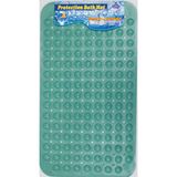 Renkli Ürün Dikdörtgen Yuvarlak Kabartma Silikon Kaydırmaz Taban Duşakabin ve Banyo Matı (Turkuaz)(70x40)