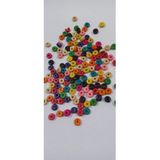 Renkli Yassi Ahsap Pul Boncuk 25 Gr. 8Mm