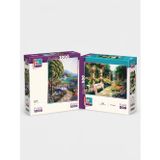 Renkli Yol Ve Botanik Bahçesi İkili Set - 1000 + 500 Parça İkili Puzzle Seti