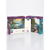 Renkli Yol Ve Hayvanlar Alemi İkili Set - 1000 + 500 Parça İkili Puzzle Seti