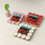Renkli Yuvarlak Tea Light Mum 16'lı - Çok Renkli