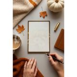 Renkli Zeka A5 Bal Kabağı Desenli Notepad – 110 Gr Kalın Kağıt Bloknot 50 Yaprak Not Defteri