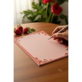 Renkli Zeka A5 Çilek Desenli Notepad – 110 Gr Kalın Kağıt Bloknot 50 Yaprak Not Defteri