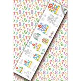 Renkli Zeka Rakam Ve Sayılar Temalı 62x250cm Dev Rulo Kağıdı Çocuk -eğitici Boyama-sayılarla Boyama