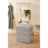 renklibebek Hurç 3'lü Büyük Boy Gri Renk Baza Altı Tela Çeyiz Hurç Organizer Ölçü 3 x 62x46x22
