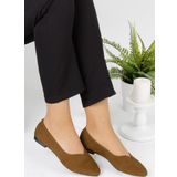 Renklibutik Kadın Taba Kadife Babet