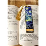 RenkliizlerAtölyesi Van Gogh Yıldızlı Gece Metal Ayraç – Sanatsal Kitap Ayracı – Dayanıklı Metal Tek Adet