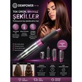 Renklime 5 Başlıklı Çok Fonksiyonlu Saç Şekillendirici Fön Fırçası ve Bukle Yapıcı Set