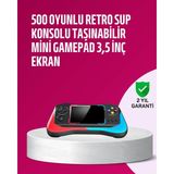 Renklime 500 Oyunlu 3,5” Elde Taşınabilir Mini Oyun Konsolu – Şarjlı, Tv Bağlantılı