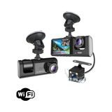 Renklime A98 Tipi Wifi Full Hd 3 Kameralı Araç Içi Güvenlik Kamerası Gece Görüşlü G Sensörlü