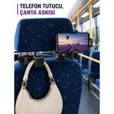 Renklime Araç Içi Telefon Sabitleyici ve Koltuk Arkası Çanta Askılığı