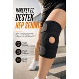 Renklime Ayarlanabilir Patella Destekli Dizlik Spor İçin Cırtlı Diz Bandajı Koruyucu Ortez
