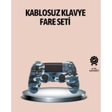 Renklime Bluetooth Kablosuz Ps4 Gamepad Çift Motorlu Siyah Controller - Lisinya