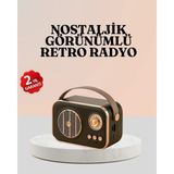 Renklime Bluetooth’lu Retro Radyo – Fm Destekli Nostaljik Hoparlör - Ahşap