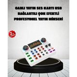Renklime Canlı Yayın ve Karaoke Için Profesyonel Ses Kartı Bluetooth Destekli - Ahşap