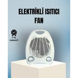 Renklime Fanlı Elektrikli Isıtıcı – 3 Kademeli Isı Ayarı ve Güvenli Kullanım