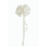 Renklime Fiyong Saten Otomatik Toka 15 cm - 100 cm - Krem