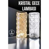 Renklime Gece Lambası Kristal Lamba Dokunmatik Şarjlı Hediyelik