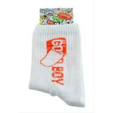 Renklime Godboy Kolej Çorap 8*28 - Standart - Beyaz
