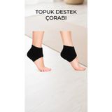 Renklime İkili Silikon Tabanlı Topuk Dikeni ve Çatlak Önleyici Ortopedik Çorap