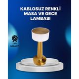 Renklime Kablosuz Dokunmatik Masa Lambası – Şık Modern Metal Gövde, USB Şarjlı
