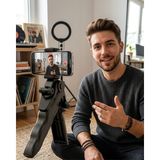 Renklime Katlanabilir Telefon Standı Mini Tripod Masaüstü Video Çekim Tutucu