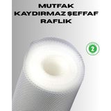 Renklime Kaydırmaz Şeffaf Raflık Çekmece Örtüsü 45X300 cm - Lisinya