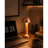 Renklime Modern Bronz Mantar Masa Lambası LED Dokunmatik Dekoratif Aydınlatma