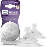 Renklime Philips Avent Natural Response 2'li Biberon Emziği, 4 Numara, 3 Ay+