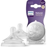 Renklime Philips Avent Natural Response 2'li Biberon Emziği, 5 Numara, 6 Ay+