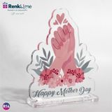 Renklime Pleksi Masa Üstü Anne Kız Eller