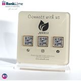 Renklime Pleksi Masa Üstü Qr Menü