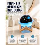 Renklime Projektör Işığı Bulunan USB Bağlantılı Mini Aromaterapi Destekli Hava Nemlendirici