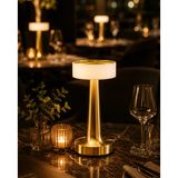 Renklime Şarjlı Gold Mantar Masa Lambası Dimmer Ayarlı Kablosuz LED Lamba
