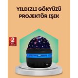 Renklime USB Galaxy Projektör Lamba – Romantik Atmosfer, Çocuk Odası, Parti ve Düğün Işığı - Ahşap