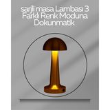 Renklime USB Şarjlı Dokunmatik LED Masa Lambası – 3 Renk Modu & Dimmer
