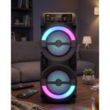 Renklime uygun RGB Işıklı Taşınabilir Bluetooth Hoparlör Güçlü Stereo Ses popüler
